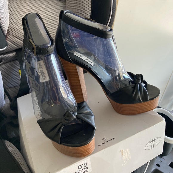 Shoes Steve Madden Marcy Platform Sandal Heels Black Poshmark